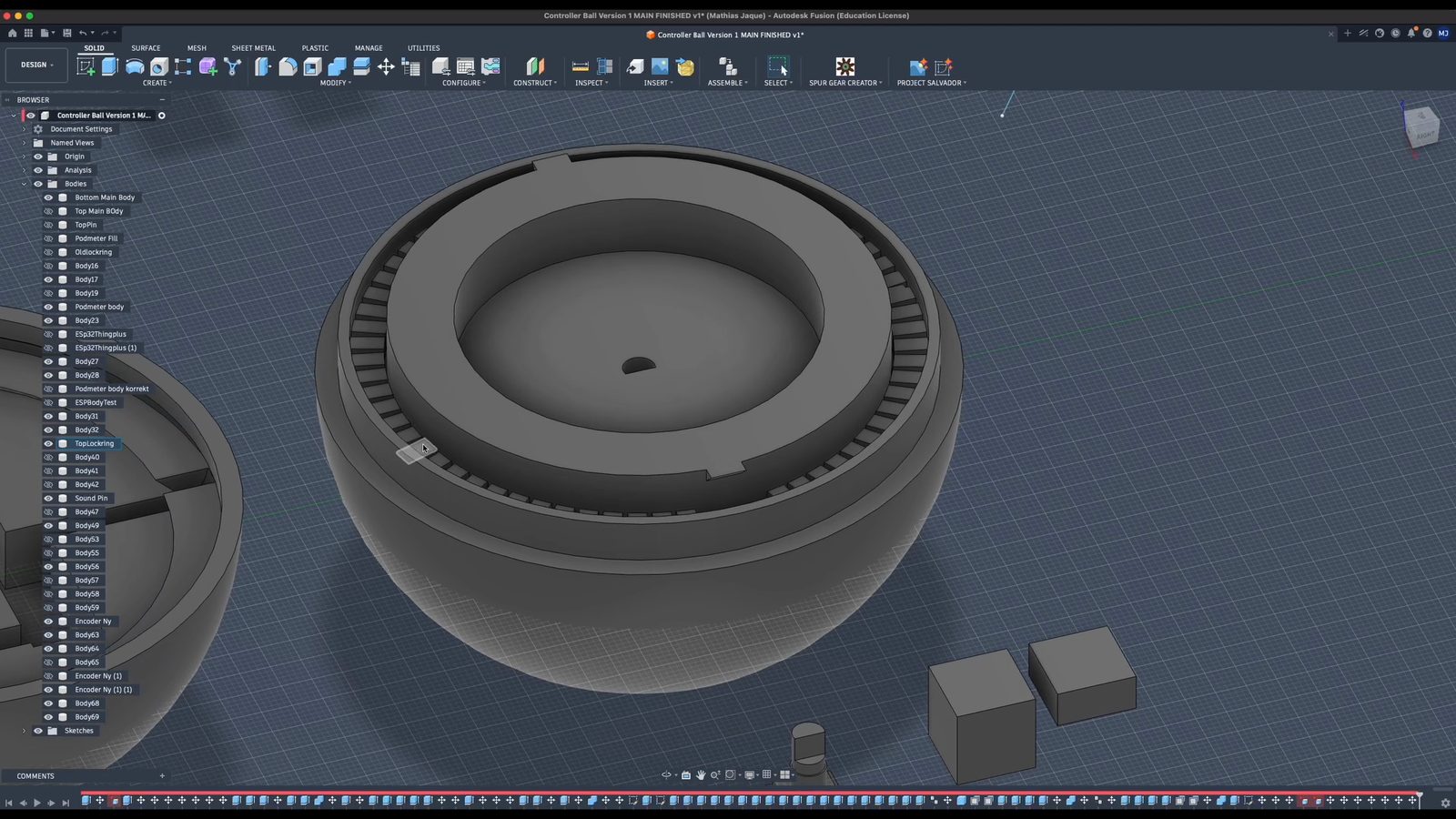 CAD model of the sphere